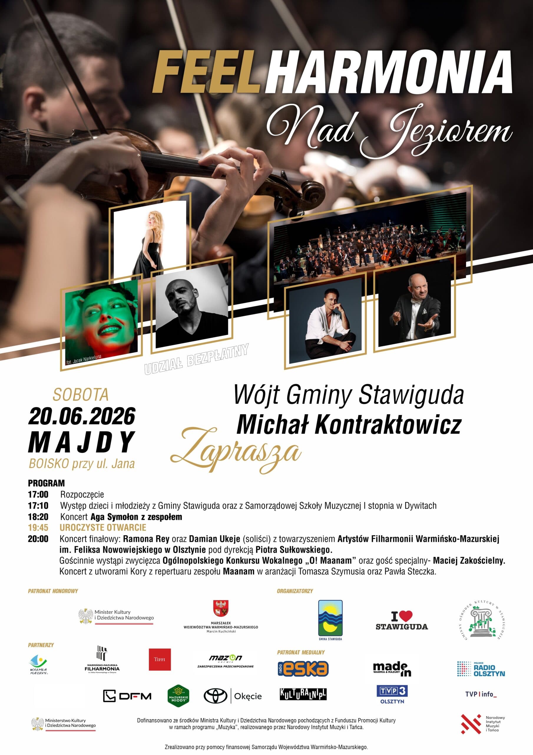 Plakat Feelharmonia nad Jeziorem 2026 w Majdach